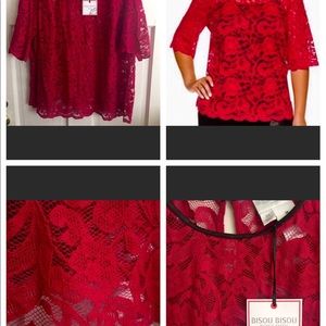 Bisou bisou lace top